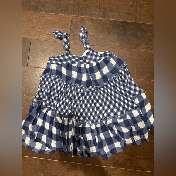 French Connection Navy and White Plaid Dress - Picture 1 of 2